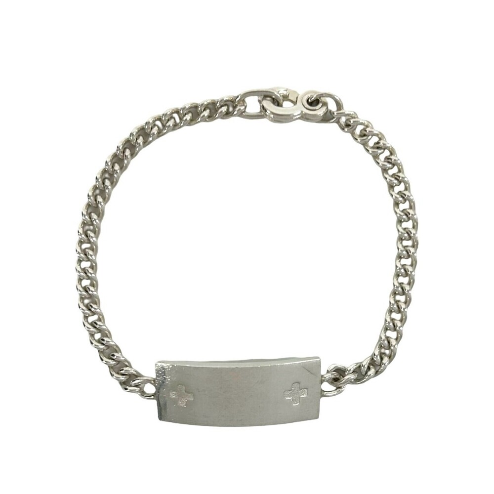 TIFFANY&Co. Tiffany Medical ID Plate Bracelet, Sterling Silver 925, Accessory...